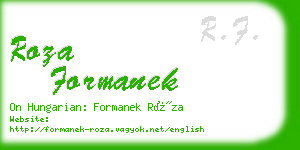 roza formanek business card